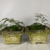 Pair of decorative fluted planters