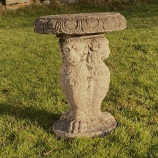 Unusual triple lion pedestal/plant stand
